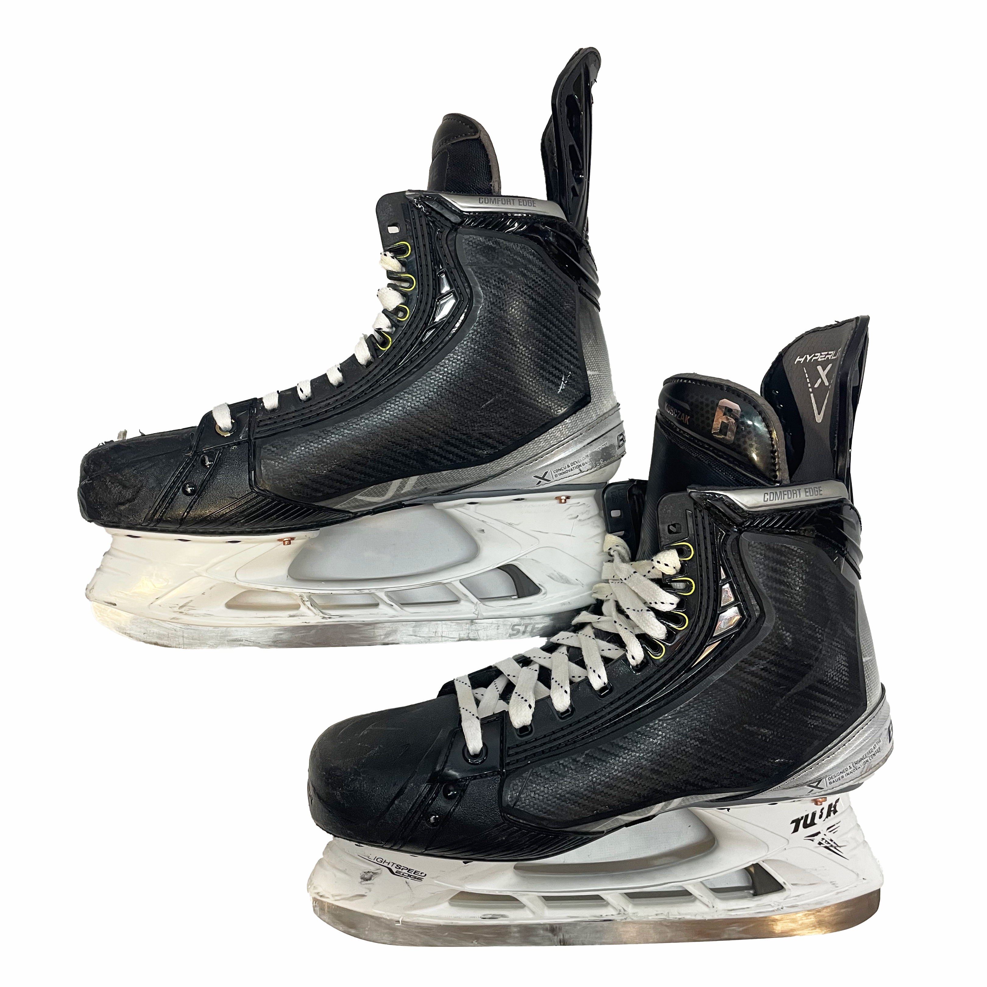 Bauer Vapor Hyperlite – Patins de hockey Pro Stock d'occasion avec bloqueurs de tirs – Taille 10E